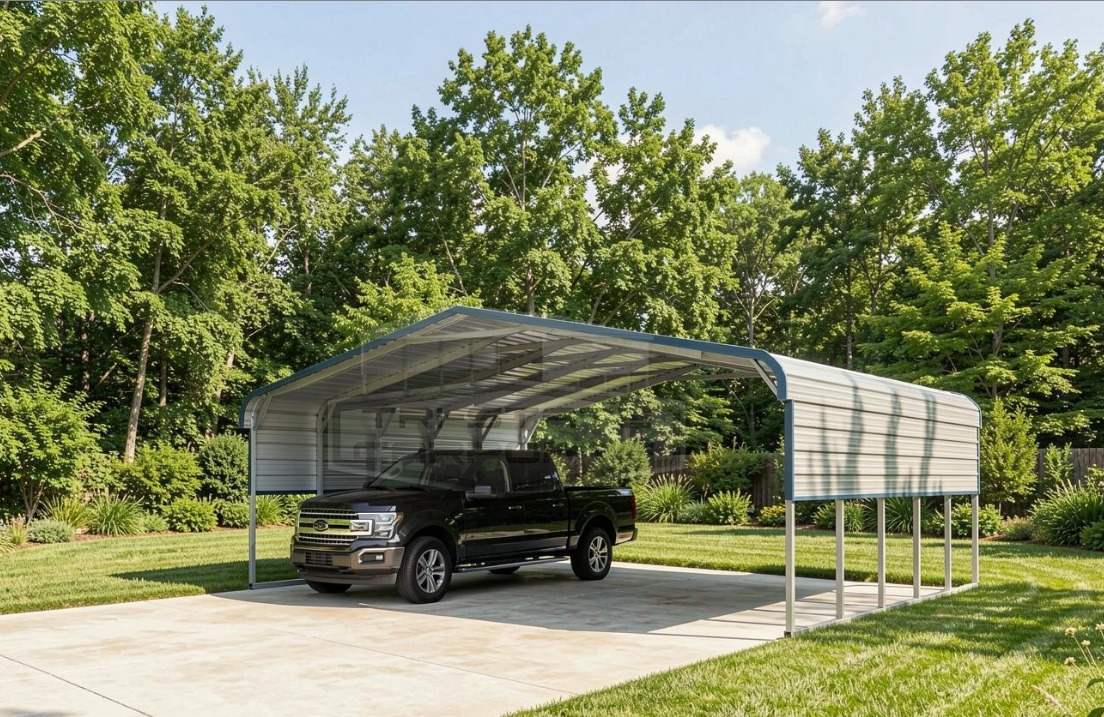 30'W X 21'L X 7'H REGULAR ROOF CARPORT SKU 149