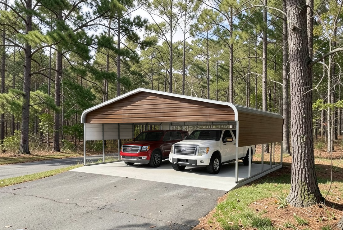 24'W X 26'L X 7'H REG CARPORT SKU 066